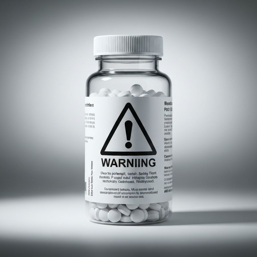 Medication with warning